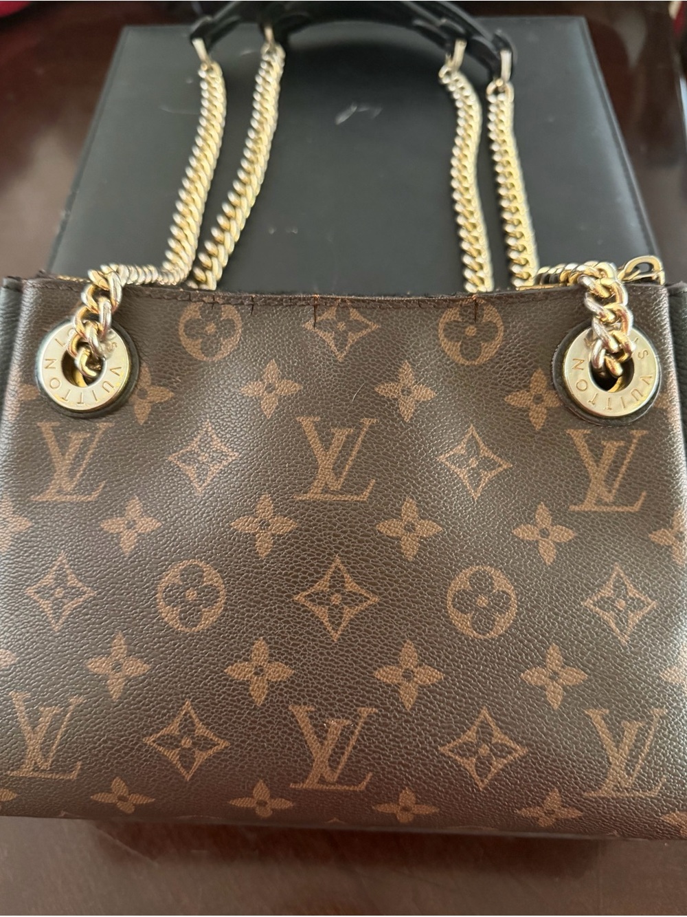 Louis Vuitton Monogram Surene BB Bag with Gold Chain Straps - Picture 7 of 13